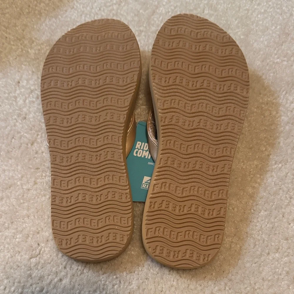 Reef Women's Cushion Sandals in Champagne Metallic and Brown - Picture 2 of 3
